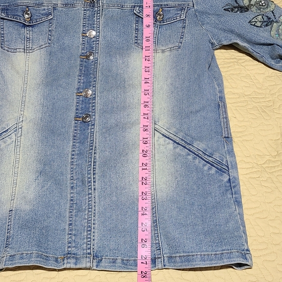 Vintage Kaity floral denim jacket size L - Picture 11 of 11